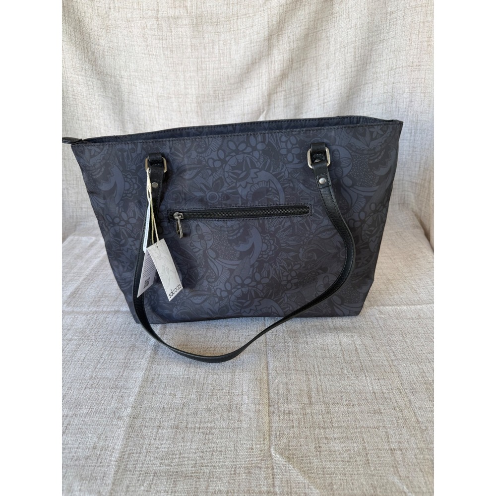 Sakroots Artist Circle Tote Bag Womens Medium Grey NWT Vegan Repreve Floral - Picture 7 of 12